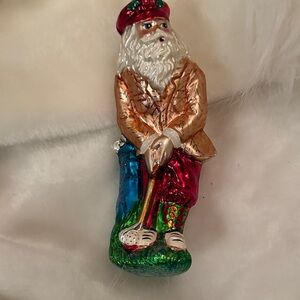 Christopher Radko: “Jack St. Nicholas” Santa Golfer Ornament